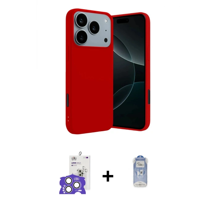 ieg™ iPhone 17 Pro Max Kılıf Kozmos Yansıma Özel Seri - Siyah Joko Magic 5D Cam + Bilvis Titan Kamera Lens - GS