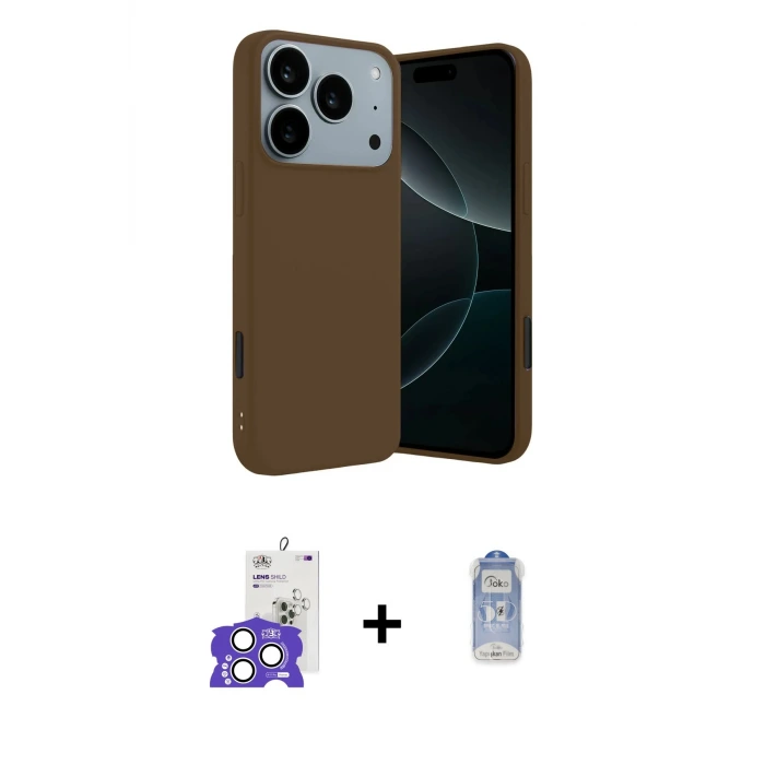 ieg™ iPhone 17 Pro Max Kılıf Kozmos Yansıma Özel Seri - Siyah Joko Magic 5D Cam + Bilvis Titan Kamera Lens - GS