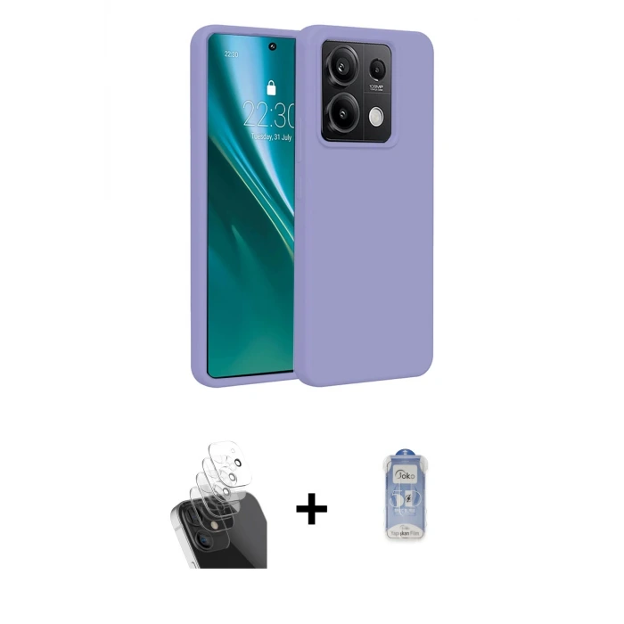 ieg™ Redmi Note 13 Pro 5G Kılıf Kozmos Yansıma Özel Seri - Siyah Joko Magic 5D Cam + Kamera Lens Koruma Cam - SF
