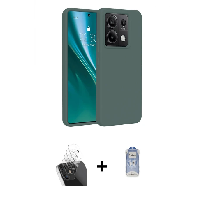 ieg™ Redmi Note 13 Pro 5G Kılıf Kozmos Yansıma Özel Seri - Siyah Joko Magic 5D Cam + Kamera Lens Koruma Cam - SF