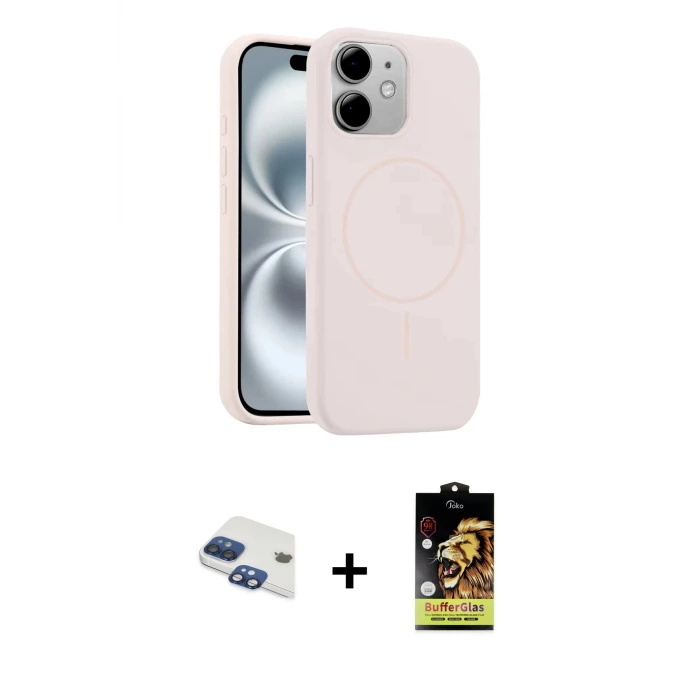 iPhone 11 Kılıf Yankı Form Serisi - Siyah Buffer Cam Ekran Koruyucu + Pers Alüminyum Kamera Lens - LT