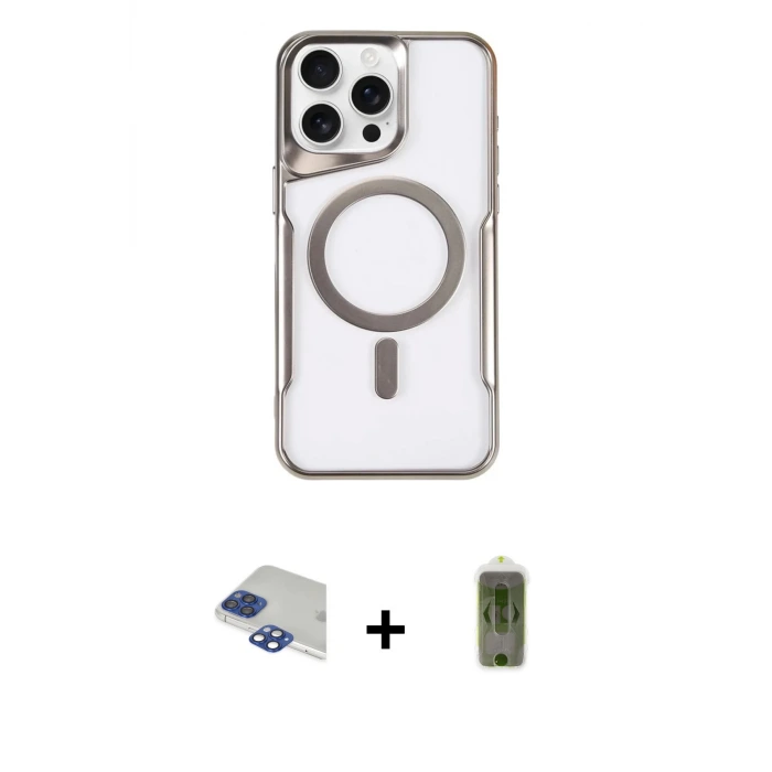 iPhone 11 Pro Max Kılıf Yadigar Klasik Özel Seri - Siyah Joko Magic 5D Hayalet Cam + Pers Alüminyum Kamera Lens - LT