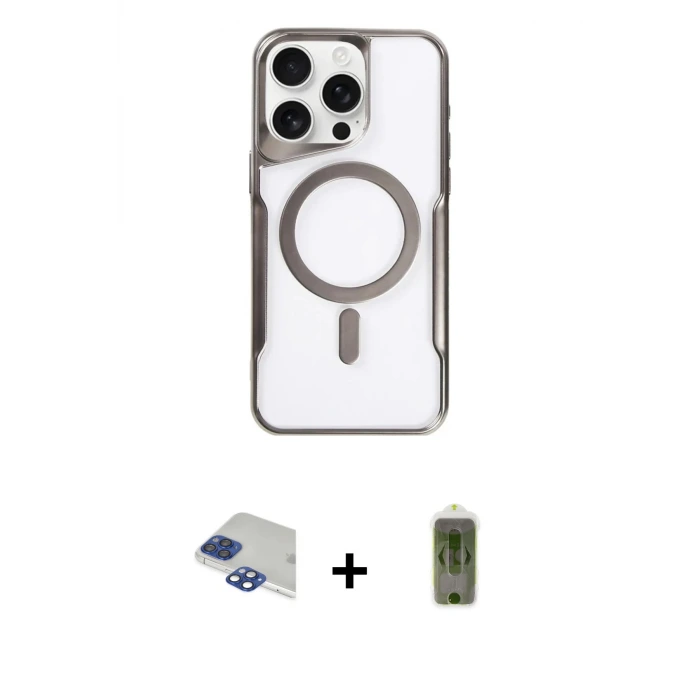 iPhone 11 Pro Max Kılıf Yadigar Klasik Özel Seri - Siyah Joko Magic 5D Hayalet Cam + Pers Alüminyum Kamera Lens - LT