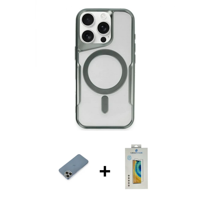 iPhone 11 Pro Max Kılıf Yadigar Klasik Özel Seri - Siyah Polymer Nano Ekran Koruyucu + Metal Kamera Lens Koruma Cam - GD