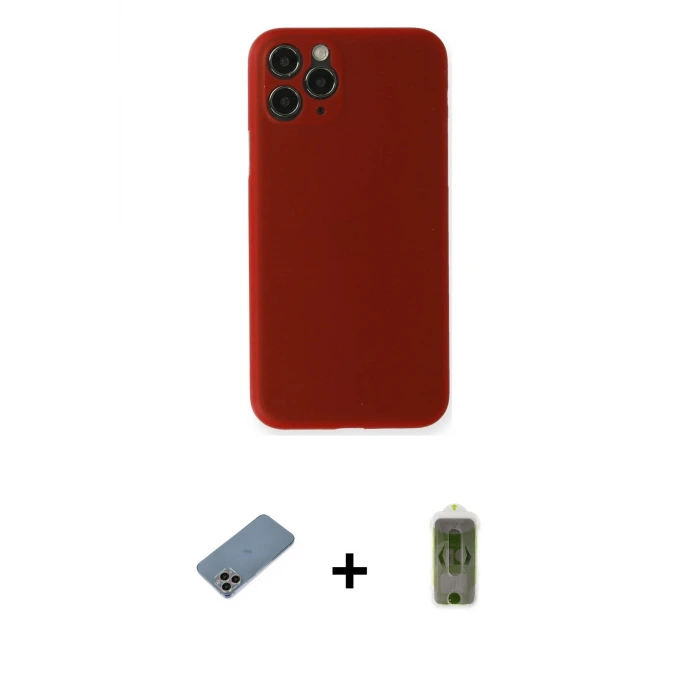 iPhone 11 Pro Max Kılıf Yadigar Yansıma Serisi - Siyah Joko Magic 5D Hayalet Cam + Shine Kamera Lens Koruma Cam - GI