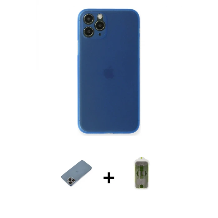 iPhone 11 Pro Max Kılıf Yadigar Yansıma Serisi - Siyah Joko Magic 5D Hayalet Cam + Shine Kamera Lens Koruma Cam - GI
