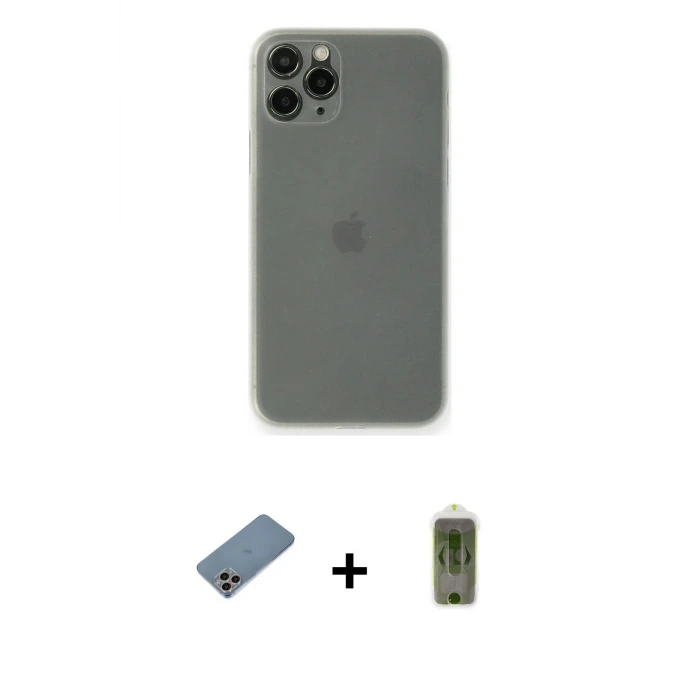 iPhone 11 Pro Max Kılıf Yadigar Yansıma Serisi - Siyah Joko Magic 5D Hayalet Cam + Shine Kamera Lens Koruma Cam - GI