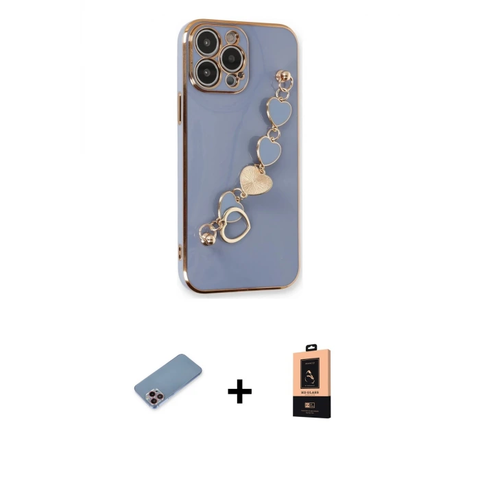 iPhone 13 Pro Max Kılıf Nova Işık Prime - Şeffaf Maxco Cam Ekran Koruyucu + Shine Kamera Lens Koruma Cam - PE