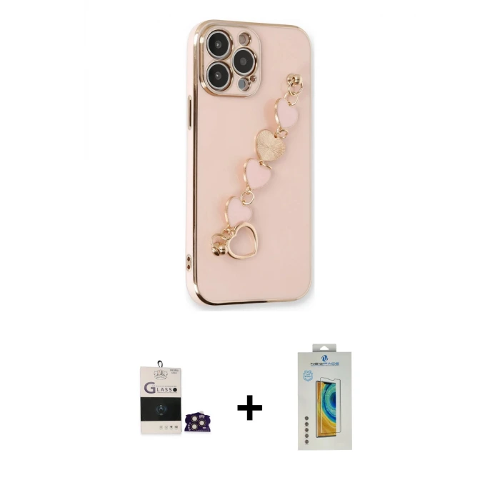 iPhone 14 Pro Max Kılıf Nova Işık Prime - Siyah Polymer Nano Ekran Koruyucu + Bilvis Titan Kamera Lens - GD