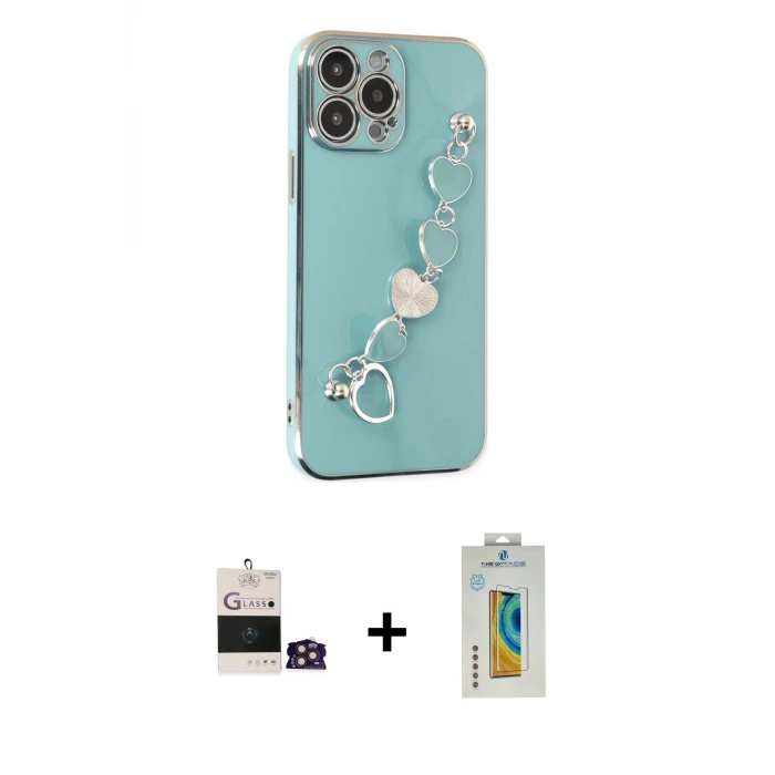iPhone 14 Pro Max Kılıf Nova Işık Prime - Siyah Polymer Nano Ekran Koruyucu + Bilvis Titan Kamera Lens - GD
