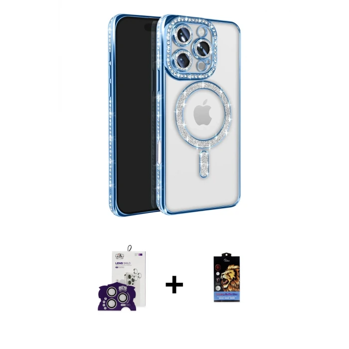 iPhone 16 Pro Max Kılıf Zirve Doku Prime - Siyah Buffer Hayalet Cam Ekran Koruyucu + Bilvis Titan Kamera Lens - GS