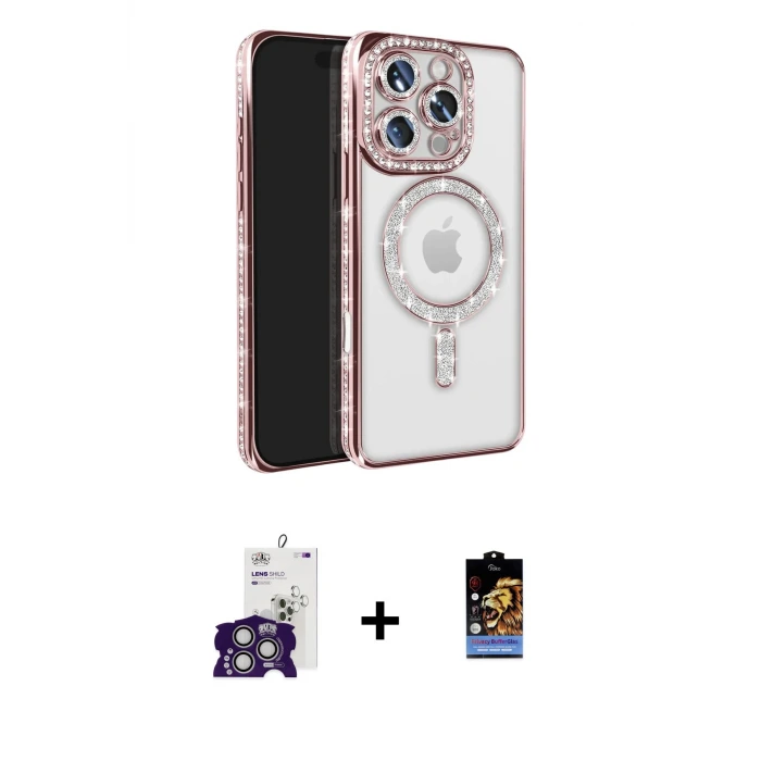iPhone 16 Pro Max Kılıf Zirve Doku Prime - Siyah Buffer Hayalet Cam Ekran Koruyucu + Bilvis Titan Kamera Lens - GS
