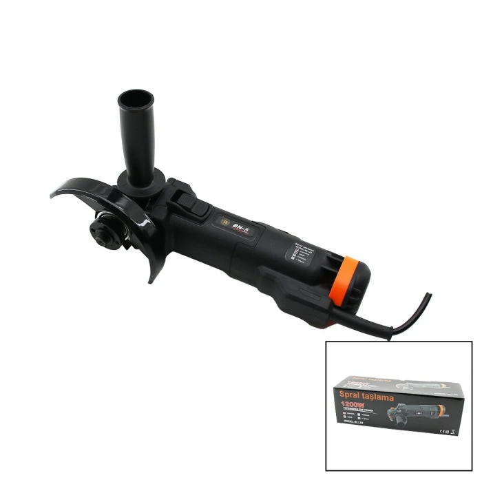 Spral Taşlama  1200w  Siyah - Turuncu  11000/min - 125mm Bll-02