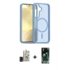 ieg™ Galaxy S24 Kılıf Siluet Minimal Prime - Şeffaf 360 Full Body Arka Koruyucu + Bilvis Titan Kamera Lens - SH
