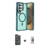 ieg™ Galaxy S25 Ultra Kılıf Akış Form - Siyah Joko Magic 5D Cam + Bilvis Titan Kamera Lens - LT