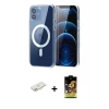 ieg™ iPhone 11 Kılıf Ahenk Minimal Serisi - Siyah Buffer Cam Ekran Koruyucu + Renkli Kamera Lens Koruma Cam - PE
