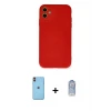 ieg™ iPhone 11 Kılıf Ahenk Serisi - Siyah Joko Magic 5D Cam + Neon Fosforlu Kamera Lens - TU