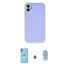 ieg™ iPhone 11 Kılıf Ahenk Serisi - Siyah Joko Magic 5D Cam + Neon Fosforlu Kamera Lens - TU