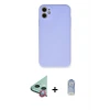 ieg™ iPhone 11 Kılıf Ahenk Serisi - Siyah Joko Magic 5D Cam + Raze Metal Kamera Lens - KI