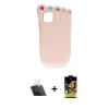 ieg™ iPhone 11 Kılıf Akış Yansıma - Siyah Buffer Cam Ekran Koruyucu + Kamera Lens Koruma Cam - SF
