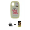 ieg™ iPhone 11 Kılıf Akış Yansıma - Siyah Buffer Cam Ekran Koruyucu + Kamera Lens Koruma Cam - SF