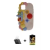 ieg™ iPhone 11 Kılıf Akış Yansıma - Siyah Buffer Cam Ekran Koruyucu + Kamera Lens Koruma Cam - SF