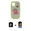 ieg™ iPhone 11 Kılıf Akış Yansıma - Siyah Buffer Hayalet Cam Ekran Koruyucu + PVD Metal Kamera Lens - TU