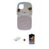 ieg™ iPhone 11 Kılıf Akış Yansıma - Siyah Buffer Hayalet Cam Ekran Koruyucu + Renkli Kamera Lens Koruma Cam - PE
