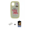 ieg™ iPhone 11 Kılıf Akış Yansıma - Siyah Buffer Hayalet Cam Ekran Koruyucu + Renkli Kamera Lens Koruma Cam - PE