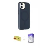 ieg™ iPhone 11 Kılıf Çekirdek Modern Prime - Siyah Bilvis 5in1 3D Magic Cam Ekran Koruyucu + Rainbow Kamera Lens Koruma Cam - KI