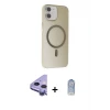 ieg™ iPhone 11 Kılıf Çekirdek Modern Prime - Siyah Joko Magic 5D Cam + Raze Metal Kamera Lens - MR