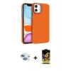 ieg™ iPhone 11 Kılıf Doruk Serisi - Siyah Buffer Cam Ekran Koruyucu + Pers Alüminyum Kamera Lens - GI