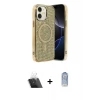 ieg™ iPhone 11 Kılıf Eksen Çizgi - Siyah Joko Magic 5D Cam + Kamera Lens Koruma Cam - SF