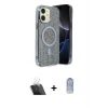ieg™ iPhone 11 Kılıf Eksen Çizgi - Siyah Joko Magic 5D Cam + Kamera Lens Koruma Cam - SF