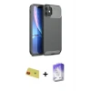 ieg™ iPhone 11 Kılıf Eksen Form Prime - Siyah Bilvis 5in1 3D Magic Cam Ekran Koruyucu + Rainbow Kamera Lens Koruma Cam - KI