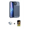 ieg™ iPhone 11 Kılıf Eksen Form Prime - Siyah Buffer Cam Ekran Koruyucu + Pers Alüminyum Kamera Lens - GI
