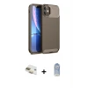 ieg™ iPhone 11 Kılıf Eksen Form Prime - Siyah Joko Magic 5D Cam + Pers Alüminyum Kamera Lens - GD