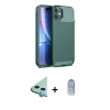 ieg™ iPhone 11 Kılıf Eksen Form Prime - Siyah Joko Magic 5D Cam + Raze Metal Kamera Lens - MI