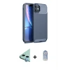 ieg™ iPhone 11 Kılıf Eksen Form Prime - Siyah Joko Magic 5D Cam + Raze Metal Kamera Lens - MI