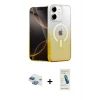 ieg™ iPhone 11 Kılıf Eksen Minimal Özel Seri - Şeffaf Pasifik Cam Ekran Koruyucu + Pers Alüminyum Kamera Lens - GI