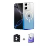 ieg™ iPhone 11 Kılıf Eksen Minimal Özel Seri - Siyah Bilvis 5in1 5D Magic Hayalet Cam Ekran Koruyucu + PVD Metal Kamera Lens - MI