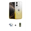 ieg™ iPhone 11 Kılıf Eksen Minimal Özel Seri - Siyah Joko Magic 5D Hayalet Cam + Pers Alüminyum Kamera Lens - GI