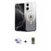 ieg™ iPhone 11 Kılıf Eksen Minimal Özel Seri - Siyah Joko Magic 5D Hayalet Cam + Pers Alüminyum Kamera Lens - GI