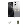 ieg™ iPhone 11 Kılıf Eksen Minimal Özel Seri - Siyah Joko Magic 5D Hayalet Cam + Renkli Kamera Lens Koruma Cam - PE