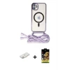 ieg™ iPhone 11 Kılıf Eksen Özel Seri - Siyah Buffer Cam Ekran Koruyucu + Renkli Kamera Lens Koruma Cam - PE
