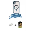 ieg™ iPhone 11 Kılıf Eksen Özel Seri - Siyah Buffer Cam Ekran Koruyucu + Renkli Kamera Lens Koruma Cam - YL