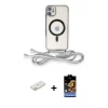 ieg™ iPhone 11 Kılıf Eksen Özel Seri - Siyah Buffer Hayalet Cam Ekran Koruyucu + Renkli Kamera Lens Koruma Cam - TU