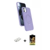 ieg™ iPhone 11 Kılıf İz Işık Koleksiyonu - Siyah Buffer Cam Ekran Koruyucu + Renkli Kamera Lens Koruma Cam - YL