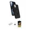 ieg™ iPhone 11 Kılıf İz Işık Koleksiyonu - Siyah Buffer Cam Ekran Koruyucu + Renkli Kamera Lens Koruma Cam - YL