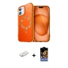 ieg™ iPhone 11 Kılıf Kıvılcım Form Prime - Siyah Buffer Hayalet Cam Ekran Koruyucu + Renkli Kamera Lens Koruma Cam - PE